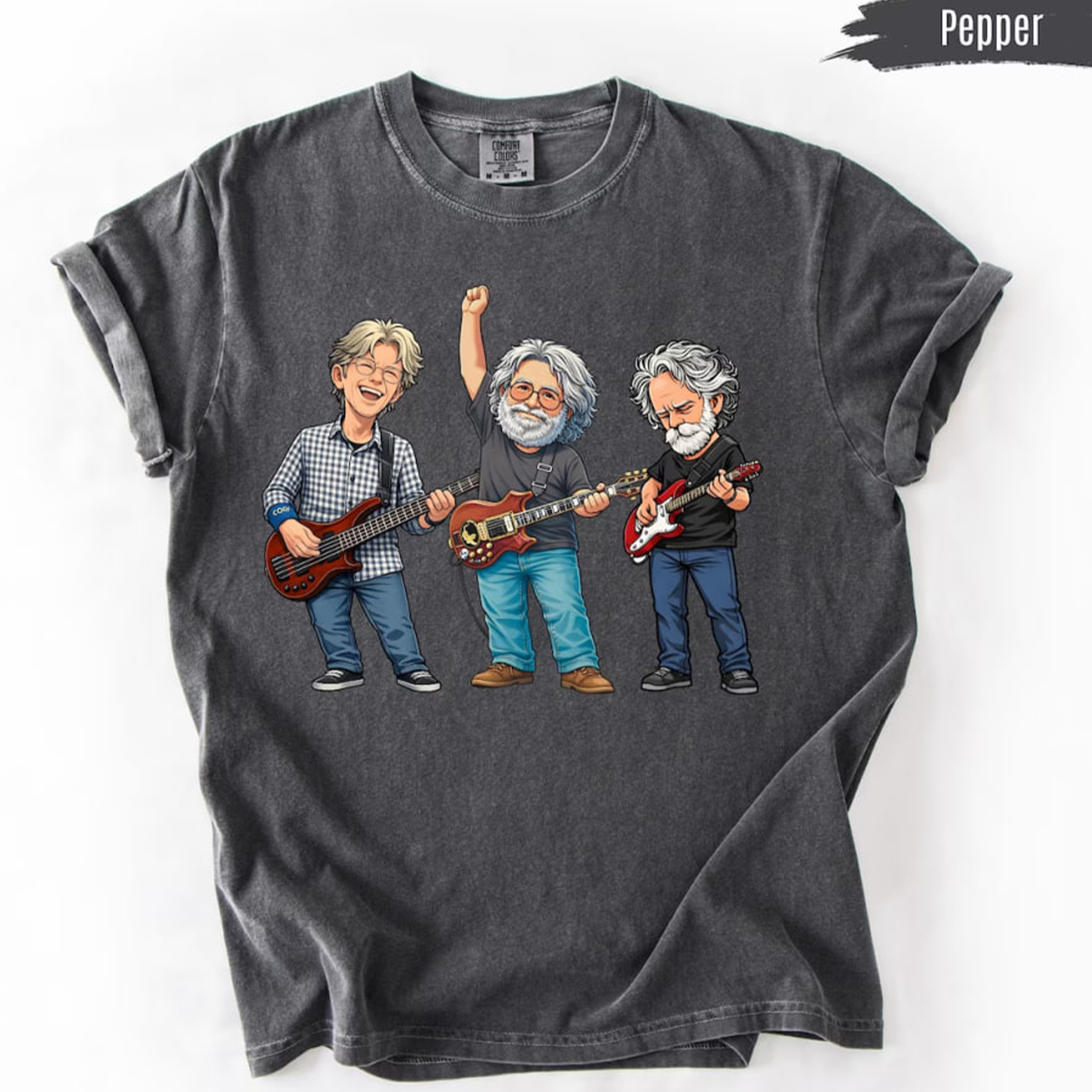 Grateful Dead Shirt Bob Weir Jerry Garcia Phil Lesh Tribute Comfort Colors Tee