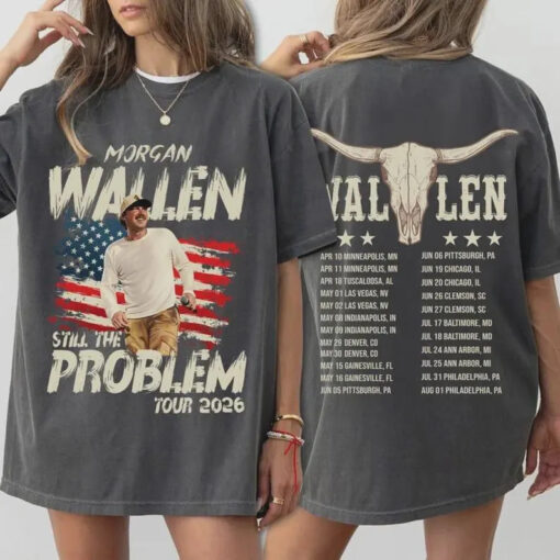 Wallen Still The Problem Tour 2026 Shirt vintage country concert tee front back graphic shirt