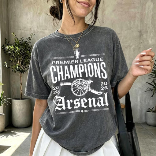 Arsenal Champions Shirt 2025 2026 football fan graphic tee vintage soccer supporter shirt championship apparel
