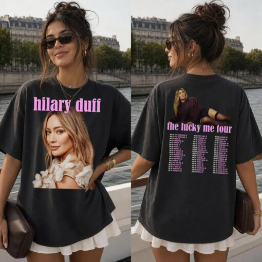 Hilary Duff Lucky Me Tour 2026 Tee, Y2K Nostalgia, Lizzie McGuire